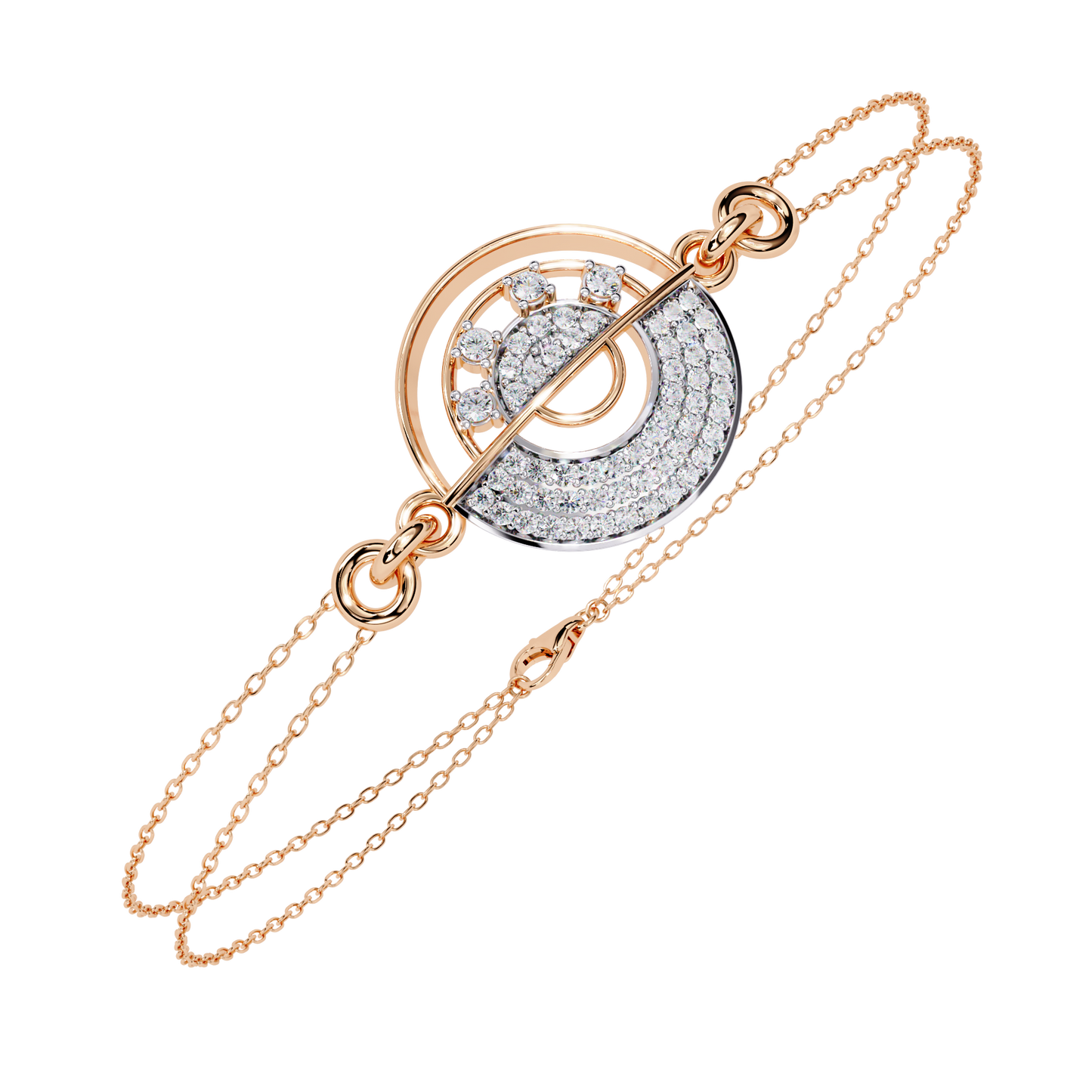 Cosmic Orbit Diamond Bracelet in Gold - 0.42 Ct