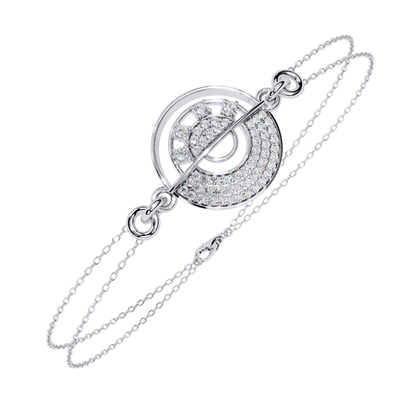 Cosmic Orbit Diamond Bracelet in Gold - 0.42 Ct