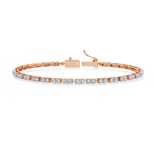 The Timeless Tennis Bracelet In Diamond & Gold - 2.30 Ct