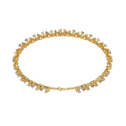 "Stardust Bloom" Diamond & Gold Cluster Bracelet- 1.59 Ct