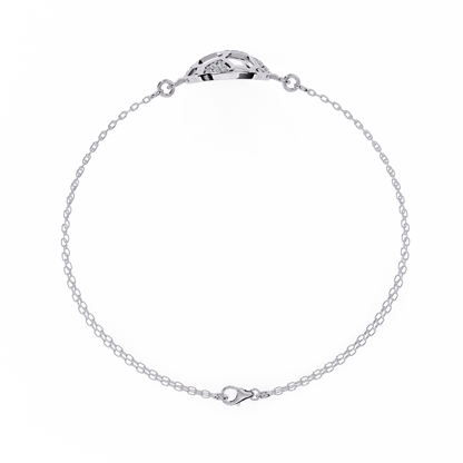 Diamond Football Charm Bracelet - Sterling In Gold - 0.20 Ct