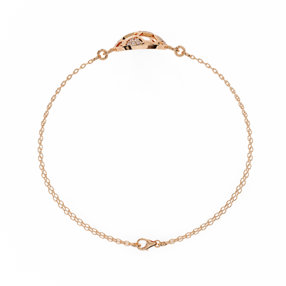 Diamond Football Charm Bracelet - Sterling In Gold - 0.20 Ct