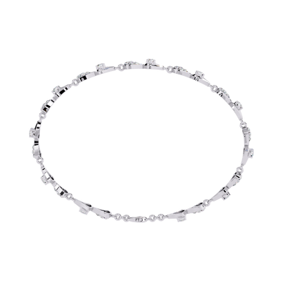 Geometric Diamond & Gold Link Bracelet - 1.26 Ct