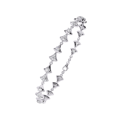 Geometric Diamond & Gold Link Bracelet - 1.26 Ct