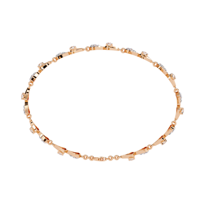 Geometric Diamond & Gold Link Bracelet - 1.26 Ct