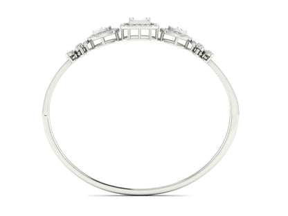 Geometric and Floral Motifs Bracelet In Gold - 1.01 Ct Marquise Cut Diamonds