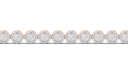 Infinity Glow Diamond Stud bracelet - 4.86 Ct