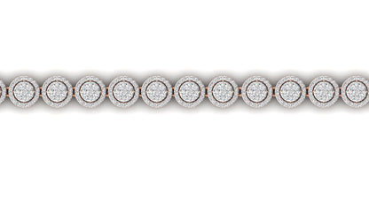 Infinity Glow Diamond Stud bracelet - 4.86 Ct