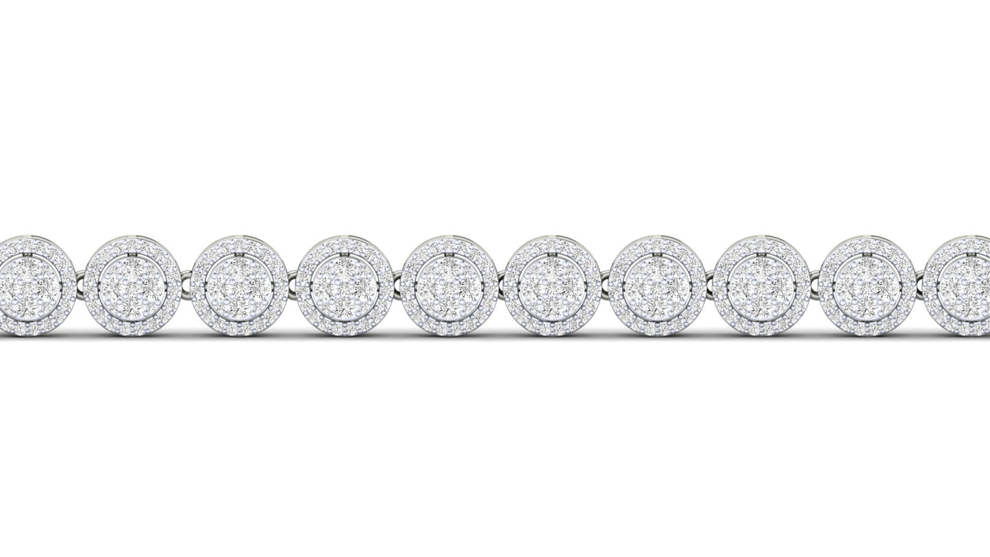 Infinity Glow Diamond Stud bracelet - 4.86 Ct
