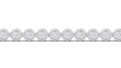 Infinity Glow Diamond Stud bracelet - 4.86 Ct