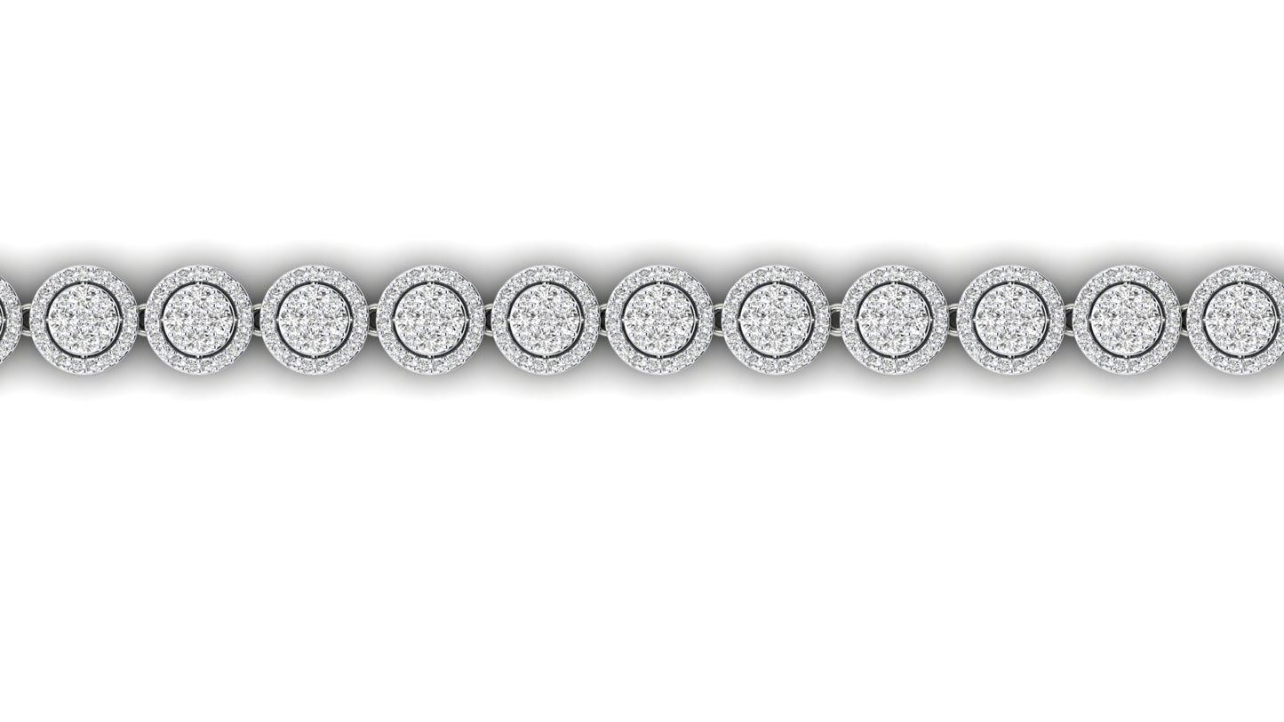 Infinity Glow Diamond Stud bracelet - 4.86 Ct