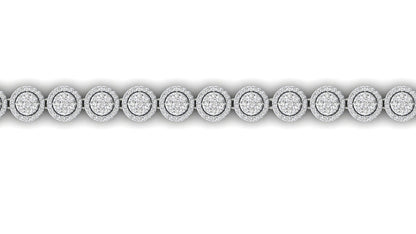 Infinity Glow Diamond Stud bracelet - 4.86 Ct