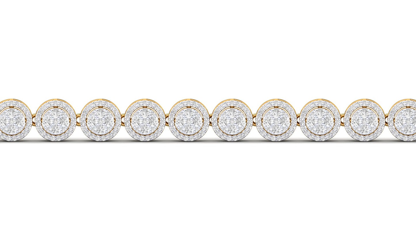 Infinity Glow Diamond Stud bracelet - 4.86 Ct