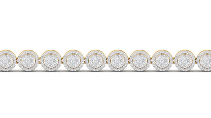 Infinity Glow Diamond Stud bracelet - 4.86 Ct