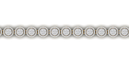 Infinity Glow Diamond Stud bracelet - 4.86 Ct