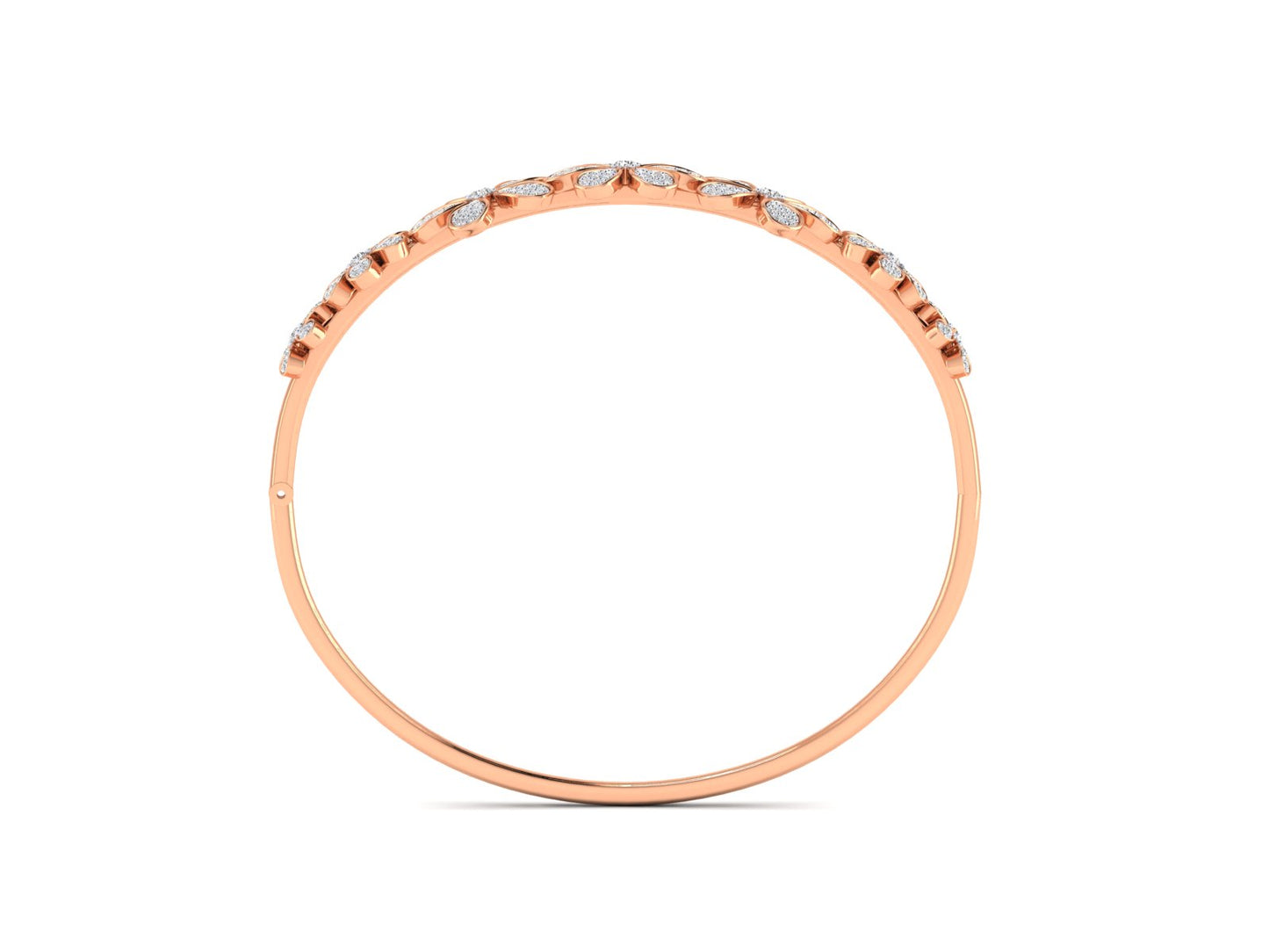 Floral Cluster Diamond Bracelet In Gold- 1.35 Ct