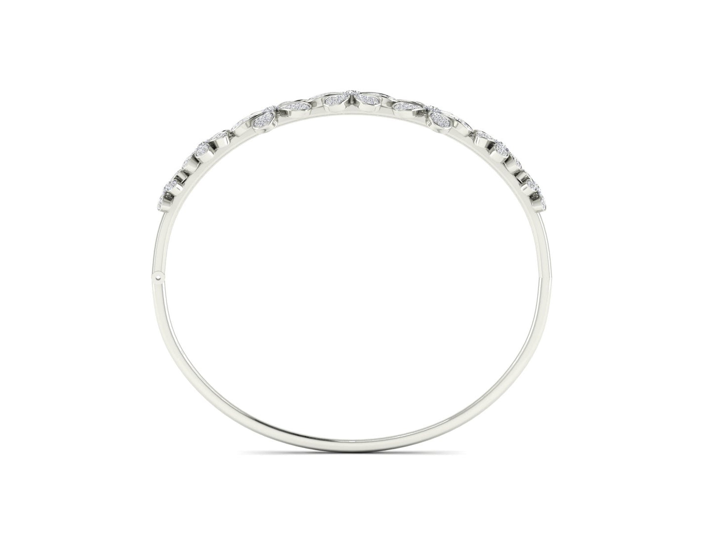 Floral Cluster Diamond Bracelet In Gold- 1.35 Ct