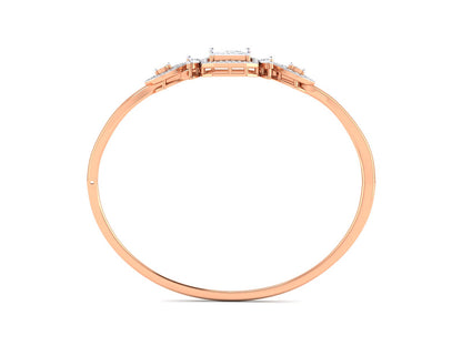 Marquise Accents Bracelet In Rose Gold - 0.90 Ct Princess Cut Diamond