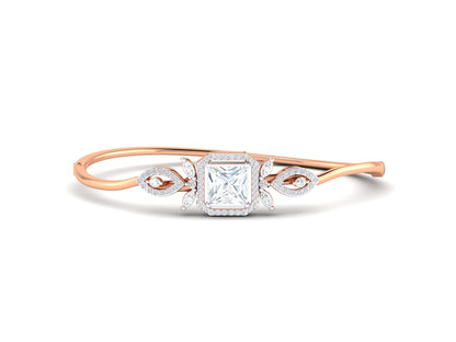Marquise Accents Bracelet In Rose Gold - 0.90 Ct Princess Cut Diamond