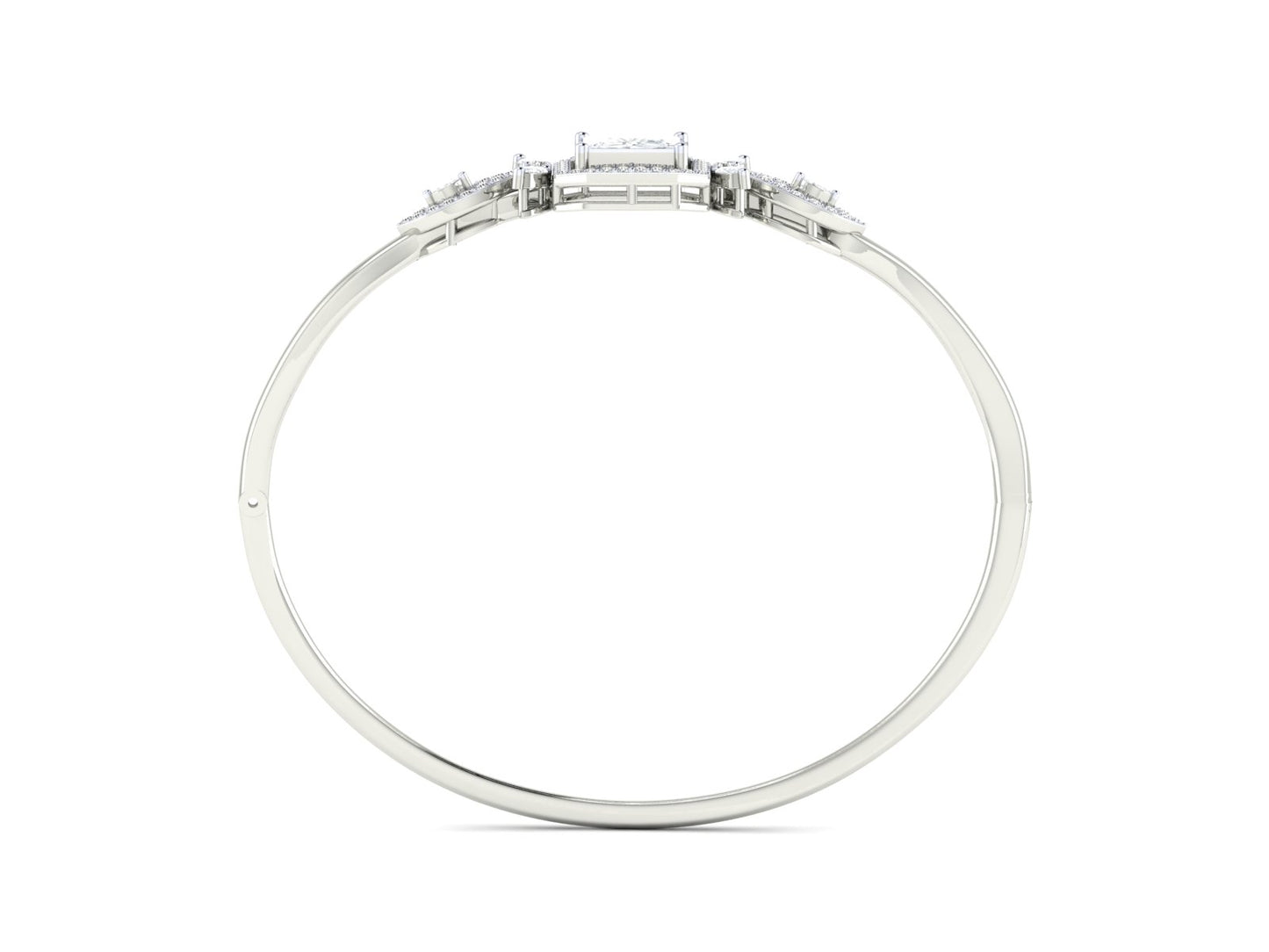 Marquise Accents Bracelet In Rose Gold - 0.90 Ct Princess Cut Diamond