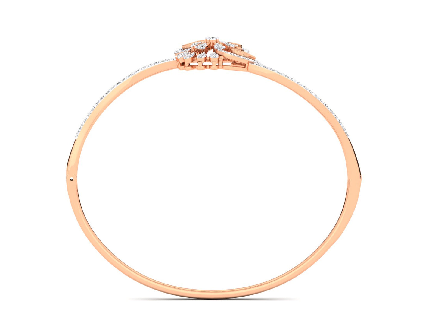 Floral Curve Diamond Bracelet - 1.2 Ct