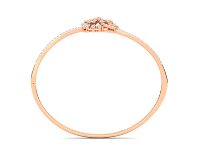 Floral Curve Diamond Bracelet - 1.2 Ct