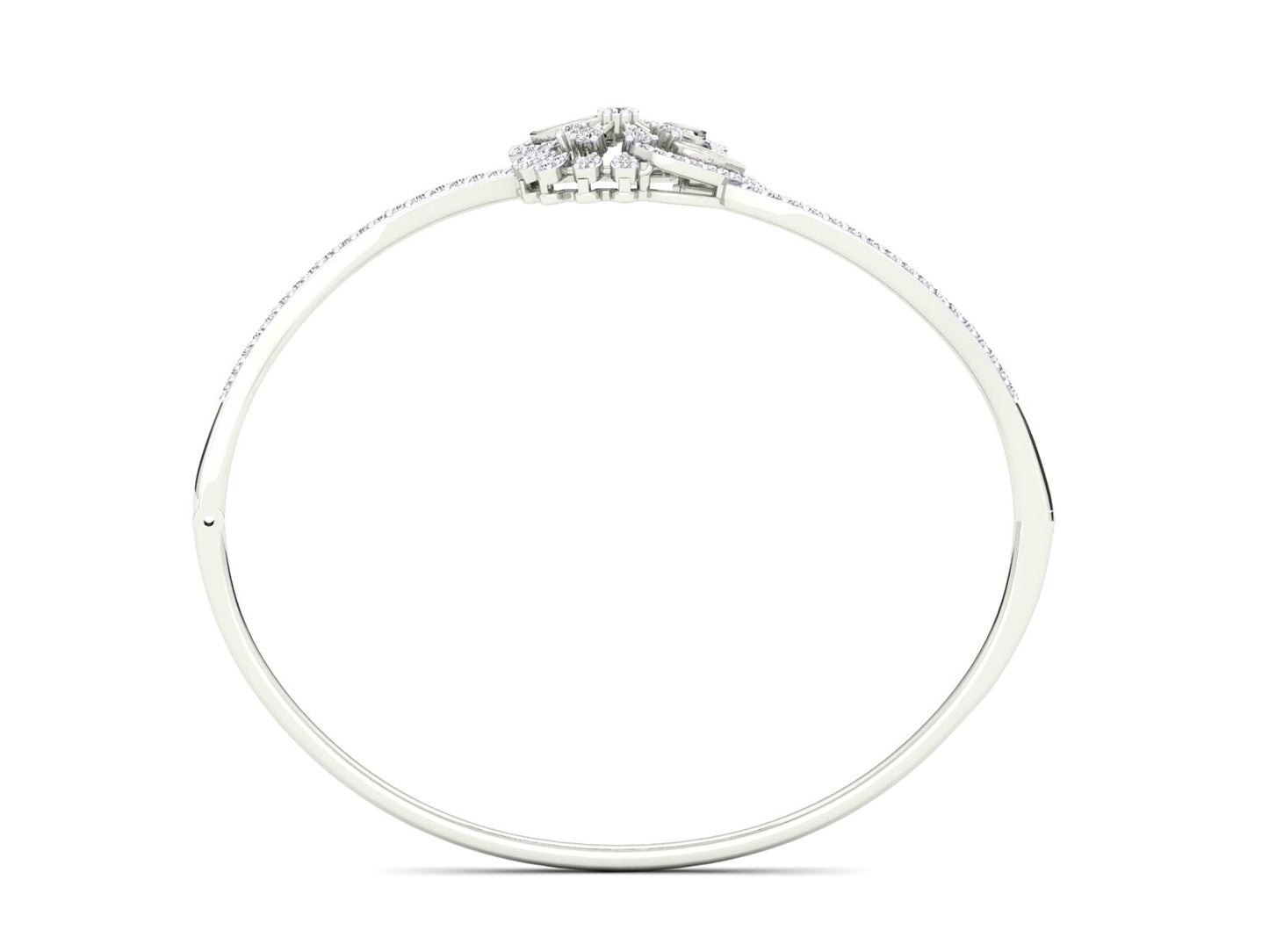 Floral Curve Diamond Bracelet - 1.2 Ct