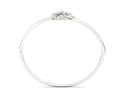 Floral Curve Diamond Bracelet - 1.2 Ct