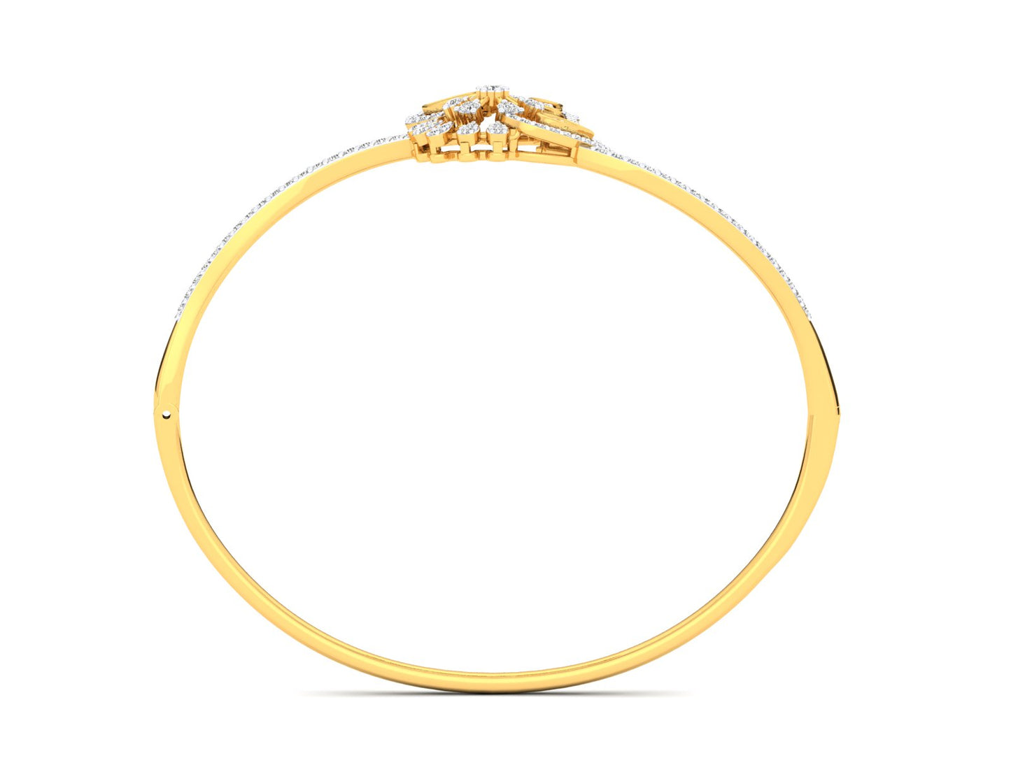 Floral Curve Diamond Bracelet - 1.2 Ct