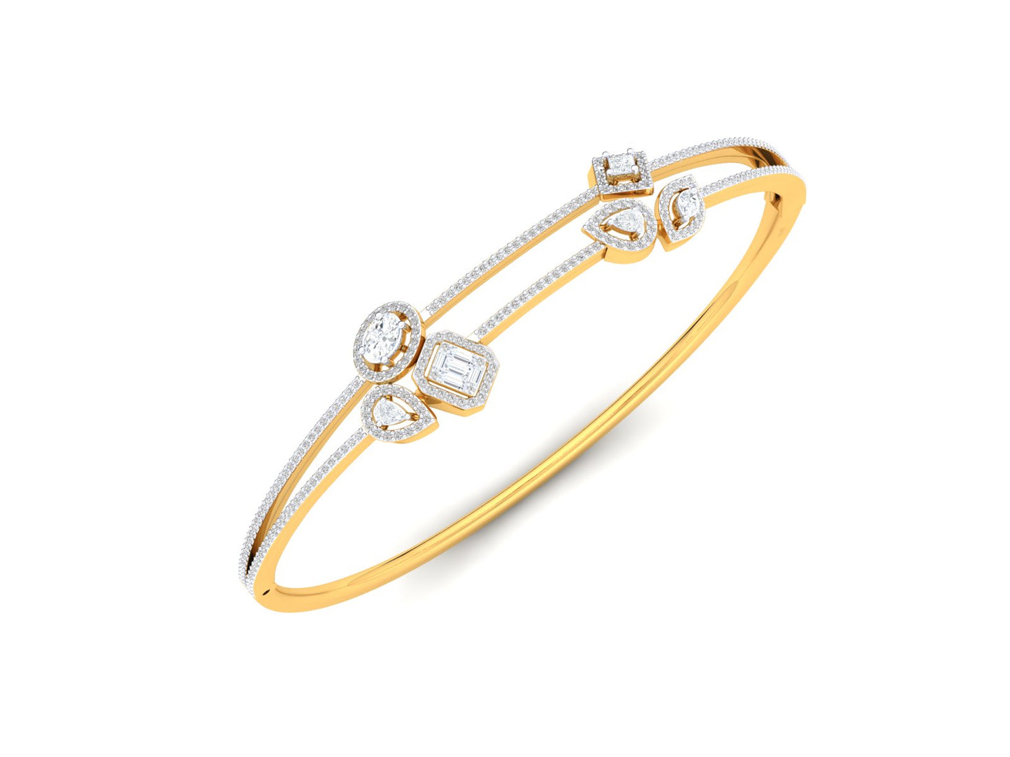 0.80 Ct - Glimmer Grove Gold and Diamond Bracelet