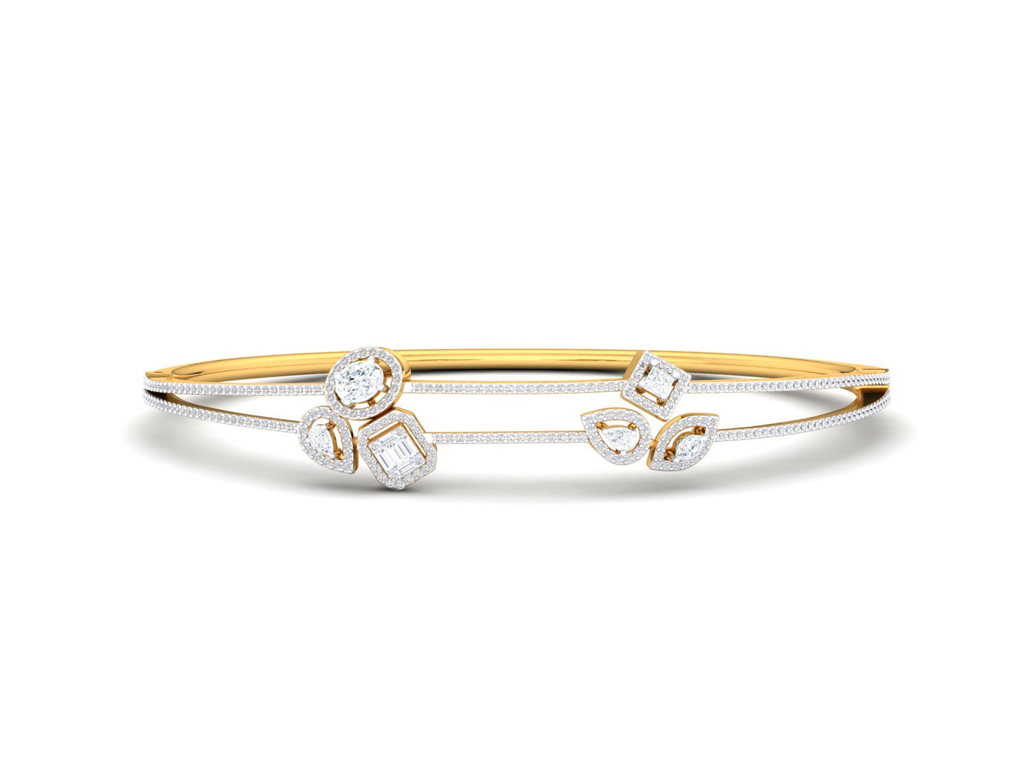 0.80 Ct - Glimmer Grove Gold and Diamond Bracelet