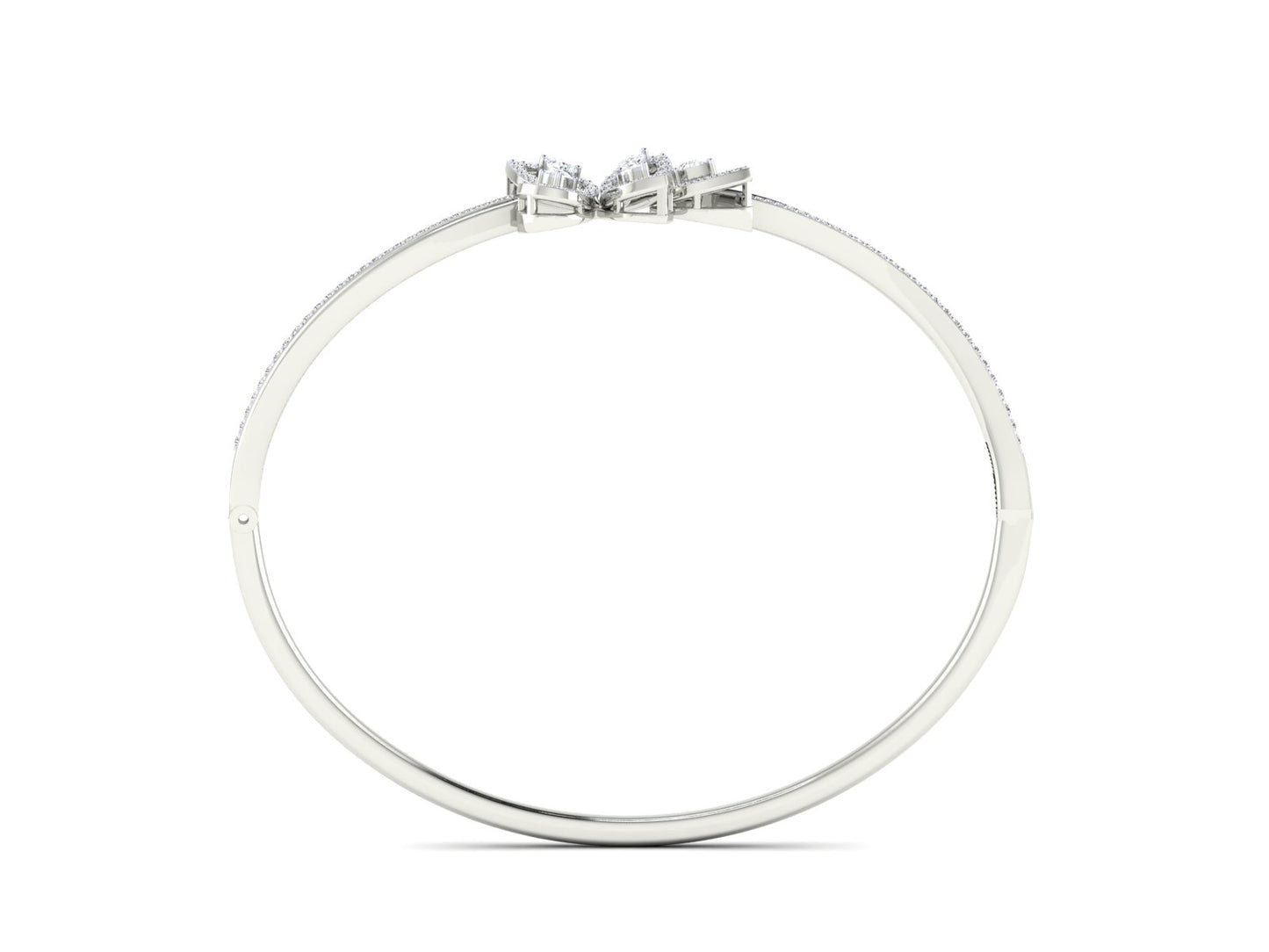 Petals of Light – 0.72 Ct Diamond Flower In Polished Gold Bracelet