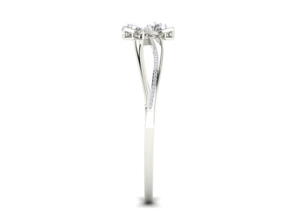Petals of Light – 0.72 Ct Diamond Flower In Polished Gold Bracelet