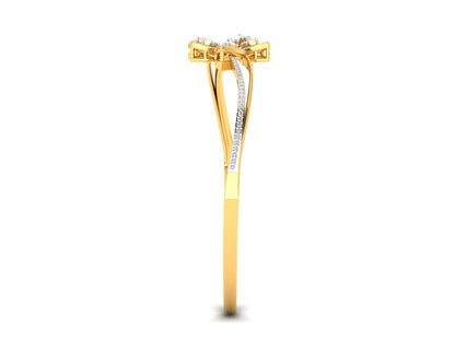 Petals of Light – 0.72 Ct Diamond Flower In Polished Gold Bracelet