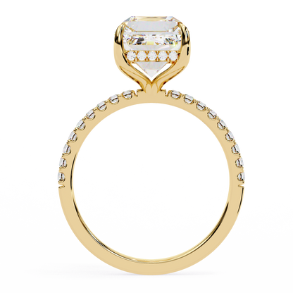 The Empress Emerald-Cut Diamond Engagement Ring In Gold - 2.80 Ct
