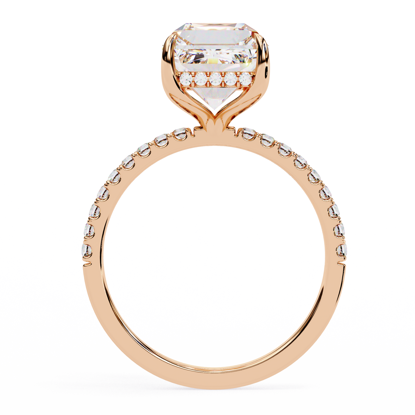 The Empress Emerald-Cut Diamond Engagement Ring In Gold - 2.80 Ct