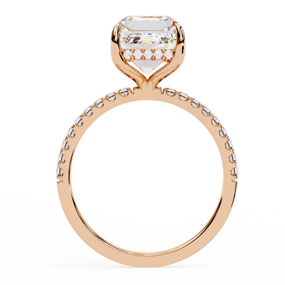 The Empress Emerald-Cut Diamond Engagement Ring In Gold - 2.80 Ct