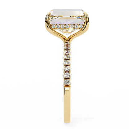 The Empress Emerald-Cut Diamond Engagement Ring In Gold - 2.80 Ct