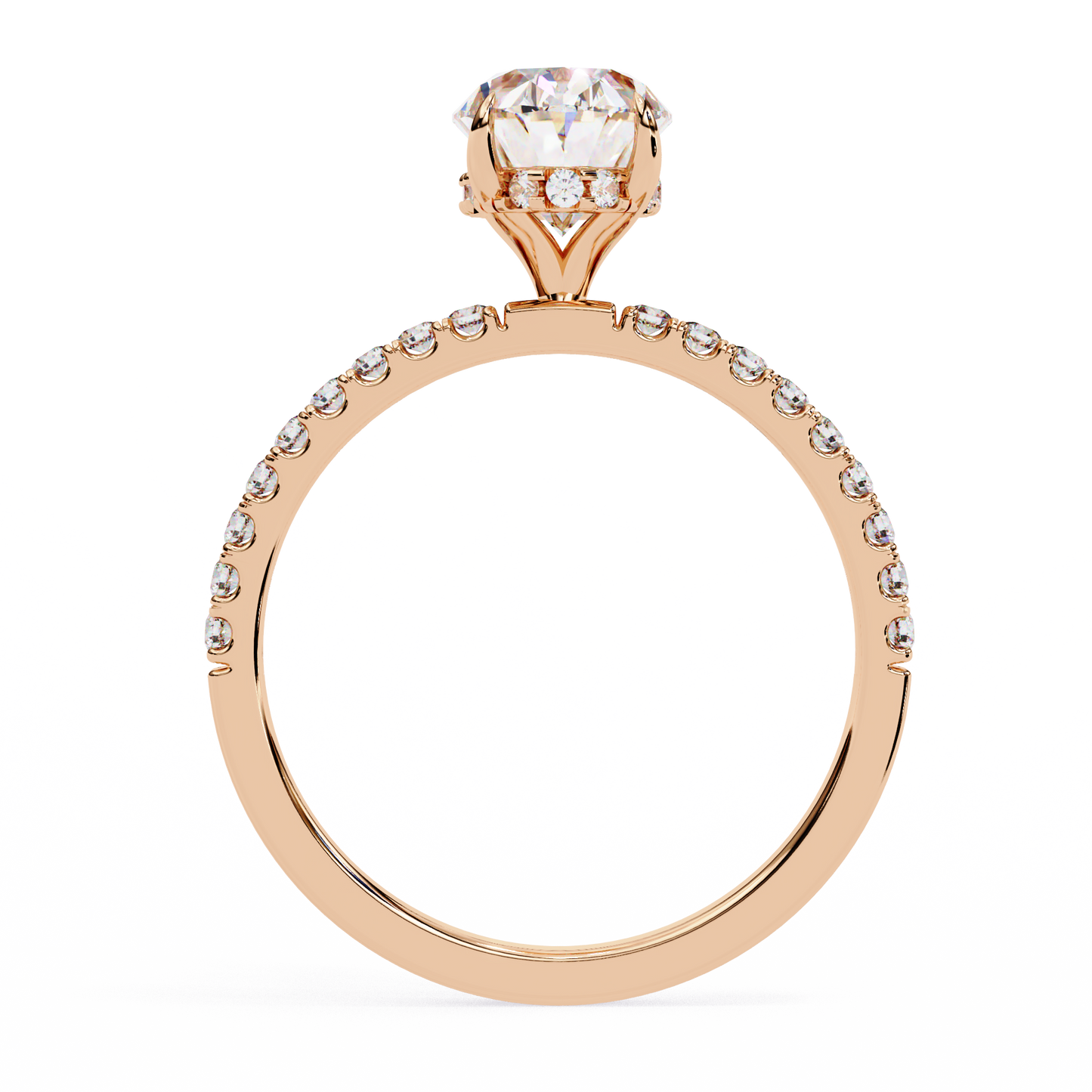 Timeless Oval-Cut Diamond Solitaire with Accents Ring In Gold - 1.44 Ct