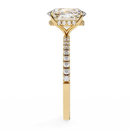 Timeless Oval-Cut Diamond Solitaire with Accents Ring In Gold - 1.44 Ct