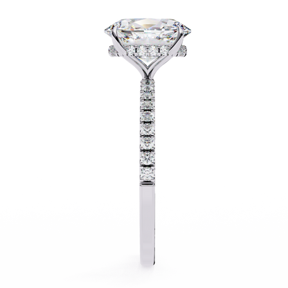 Timeless Oval-Cut Diamond Solitaire with Accents Ring In Gold - 1.44 Ct