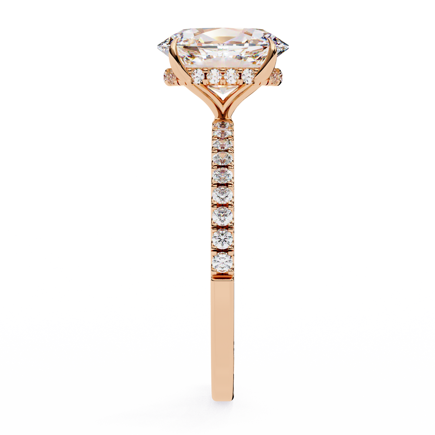 Timeless Oval-Cut Diamond Solitaire with Accents Ring In Gold - 1.44 Ct