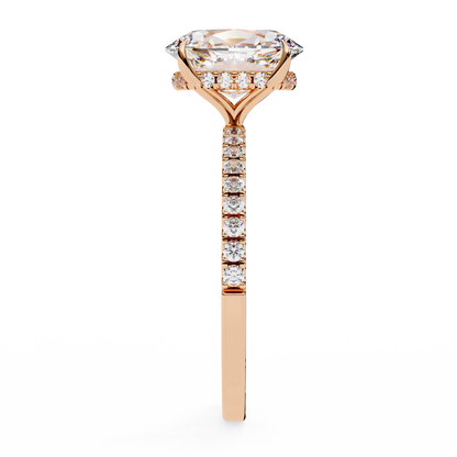 Timeless Oval-Cut Diamond Solitaire with Accents Ring In Gold - 1.44 Ct