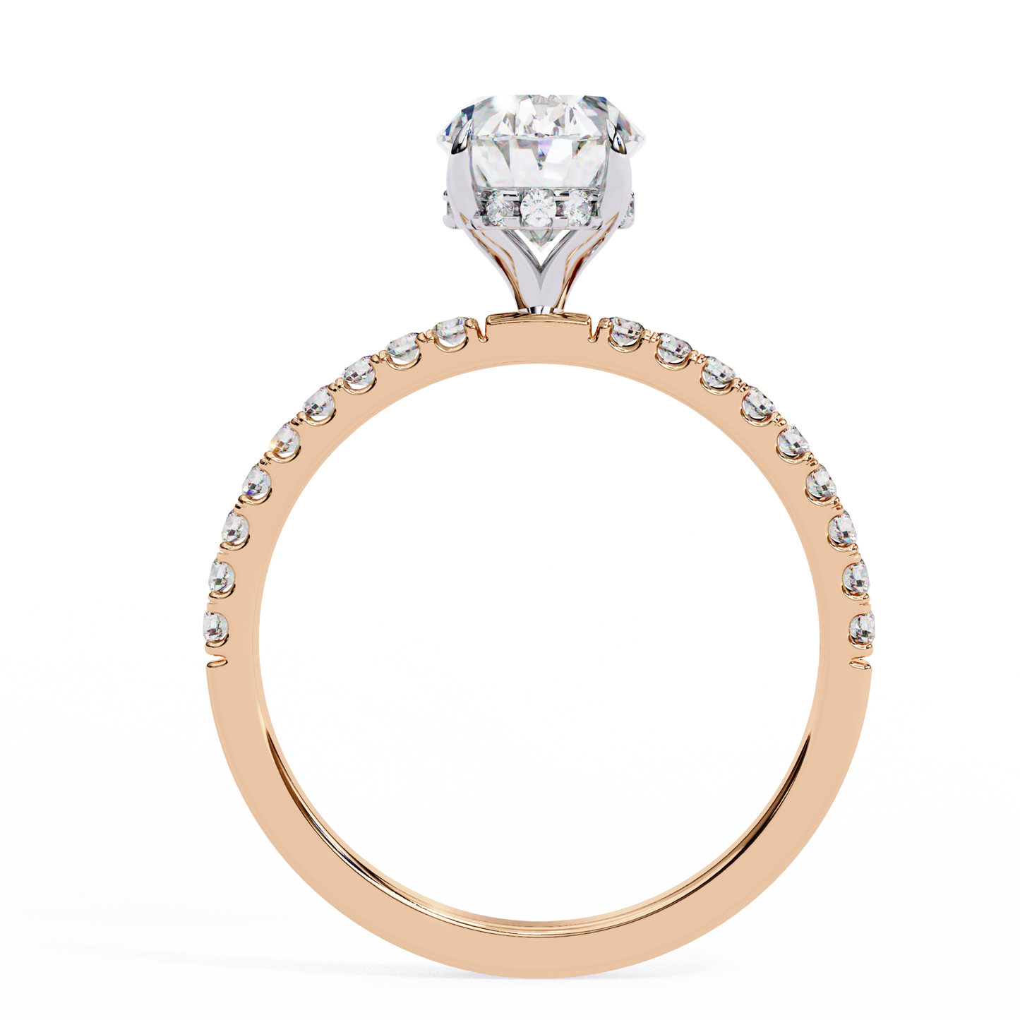 Timeless Oval-Cut Diamond Solitaire with Accents Ring In Gold - 1.44 Ct