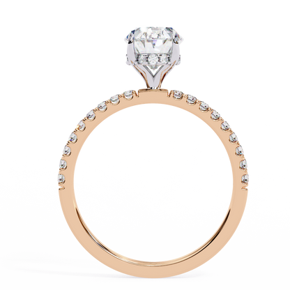 Timeless Oval-Cut Diamond Solitaire with Accents Ring In Gold - 1.44 Ct