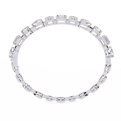 Multi-Shape Diamond Gold Tennis Bracelet - 13.84 Ct Mixed Cut Eternity Link