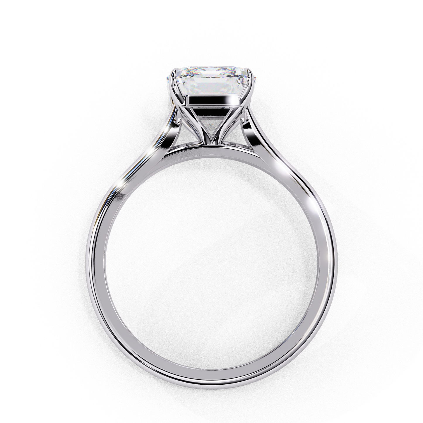 The "Forever Radiant" Solitaire Diamond Engagement Ring in Yellow Gold (2.94 CTW)