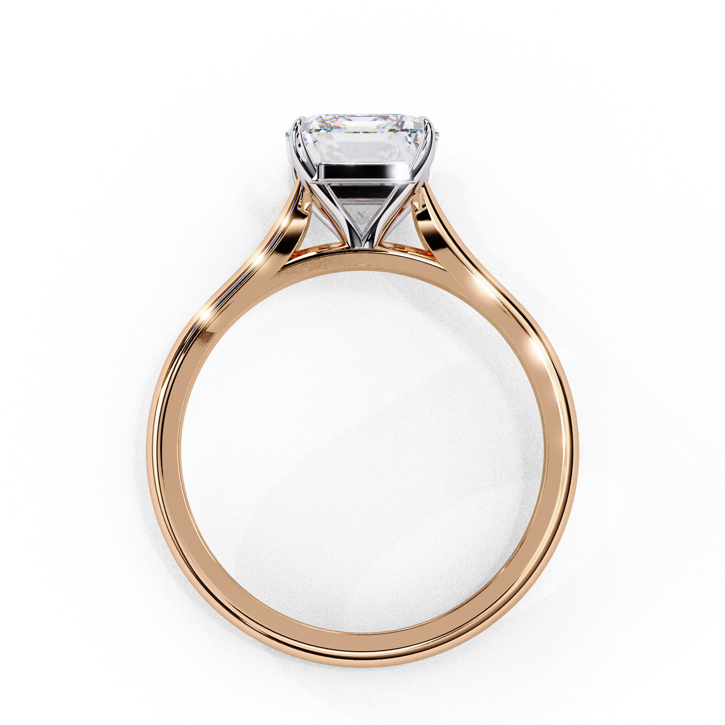 The "Forever Radiant" Solitaire Diamond Engagement Ring in Yellow Gold (2.94 CTW)