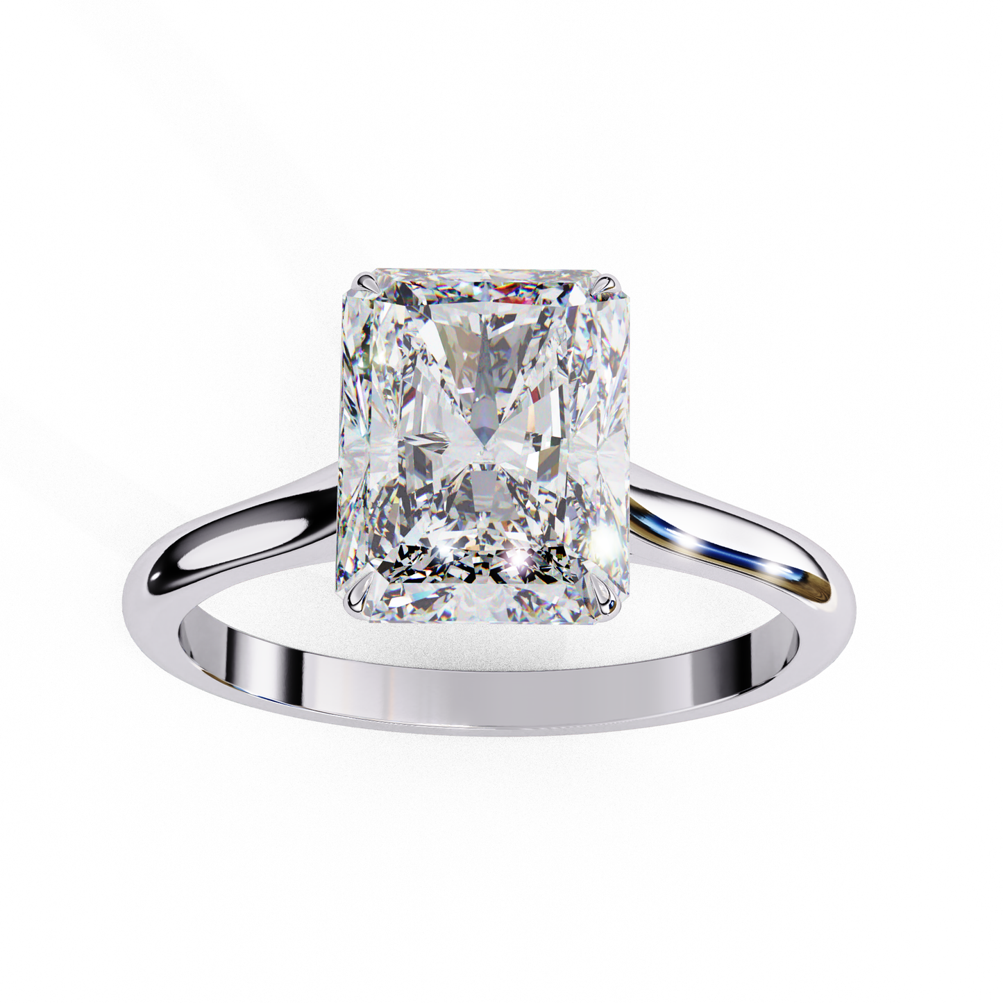 The "Forever Radiant" Solitaire Diamond Engagement Ring in Yellow Gold (2.94 CTW)