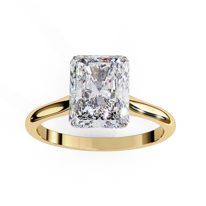 The "Forever Radiant" Solitaire Diamond Engagement Ring in Yellow Gold (2.94 CTW)